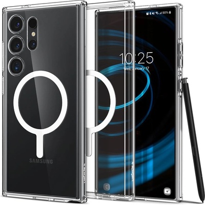 Spigen Ultra Hybrid OneTap MagSafe Case - хибриден кейс с висока степен на защита с MagSafe за Samsung Galaxy S24 Ultra (прозрачен)