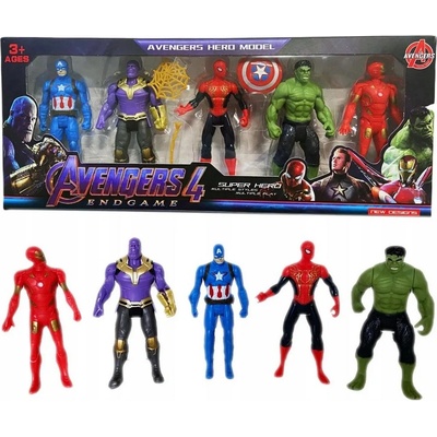 AVENGERS 5 KUSŮ Spiderman IRON MAN HULK VELKÉ PLUS PŘÍSLUŠENSTVÍ 15 cm