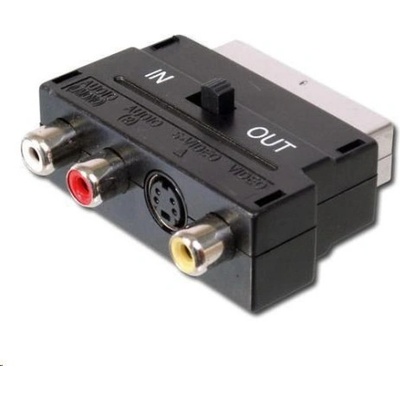PremiumCord Adapter SCART-3x cinch + S-video s přepínačem IN/OUT kjsa-01 – Zboží Živě