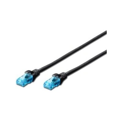 Digitus DK-1512-020/BL Patch, UTP, CAT 5e, AWG 26/7, 2m, čern