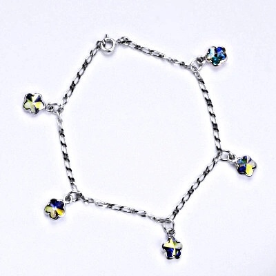 Čištín Stříbrný se Swarovski krystaly AB R 1297