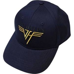 Van Halen Text & Yellow Logo Шапка с козирка Navy Blue (VHCAP02N)