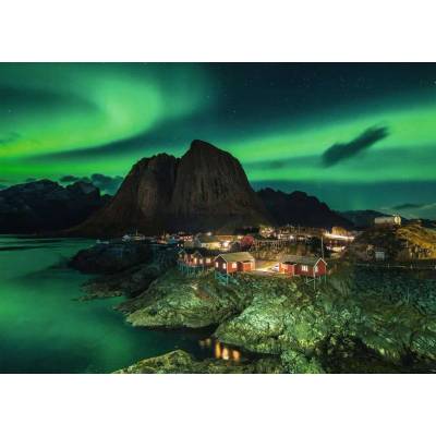 Ravensburger - Puzzle Aurora Borealis Norway Northern Lights over Hamnoy - 1 000 piese