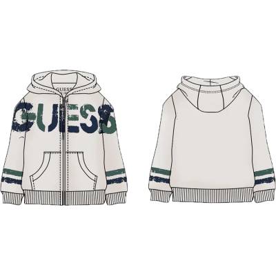 GUESS Бежов суичър с цип за мини момче Guess