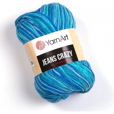 YarnArt Jeans crazy 8212 modrý melír