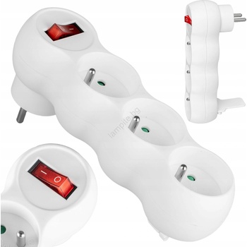 Vayox Разклонител с ключ, 3 гнезда (bx0069)