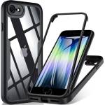 Techsuit Калъф за iPhone 7 / 8 / SE 2, SE 2020 / SE 3, SE 2022 + калъф - ColorVerse 360 Series - черен