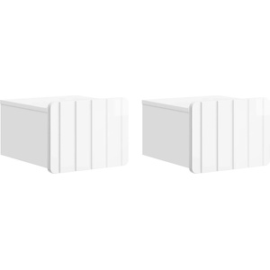 vidaXL Спален шкаф с монтаж на стена 2 бр. Бял гланц 33 x 34, 5 x 24 см (898264)