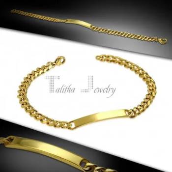 Image 1 of Talitha Дамска гривна за гравиране в златисто