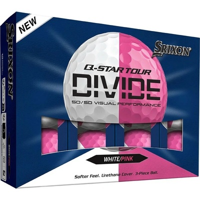 Srixon Q-Star Tour Divide růžovo-bílé 3 ks