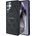 GUESS Гръб Guess за Samsung Galaxy S25 Ultra, PU, Leather 4G, Colored Ring MagSafe Case, Черен