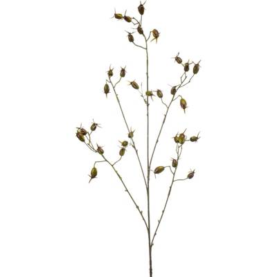 Umelá rastlina Rosehip šípka spray green 90 cm