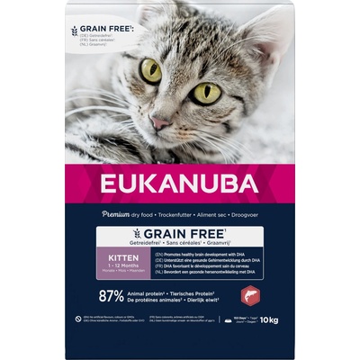 EUKANUBA Grain Free Kitten Losos 10 kg