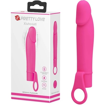 Вибратор с пенис оформена глава и ринг, 15, 3см. - Pretty Love Xiuhcoatl (DEBRA01299)
