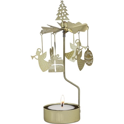 Rotující svícen X-MAS Gold Pluto Design