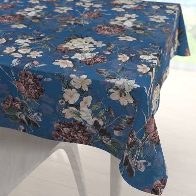 Biante Teflónový štvorcový obrus TF-061 Kvety na modrom 50x50 cm