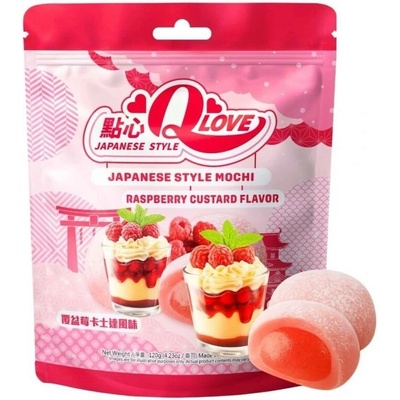 Qlove Japonské Koláčky Custard Malina 120 g