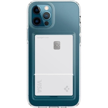Image 1 of Spigen Crystal Slot Case - силиконов (TPU) кейс с отделение за кр. карти за iPhone 15 Pro Max (прозрачен)