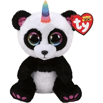 Ty Beanie Boos PARIS panda s rohem medium 6˝ 15 cm