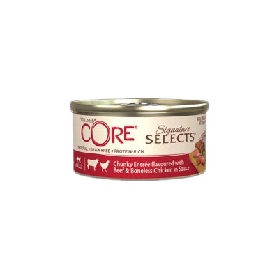 Wellness Core Sign. Selects Kúsky hovädzie & kura v omáčke 79 g