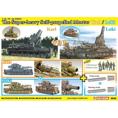 Dragon armor Model Kit military 6946 GERMAN HEAVY SELF-PROPELLED MORTAR KARL/LOKI1:35