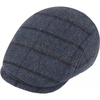 Fiebig Headwear since 1903 vlněná kostkovaná bekovka modrá