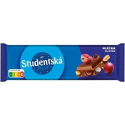 Orion Študentská pečať Mliečna čokoláda s arašidmi, želé a hrozienkami 250 g