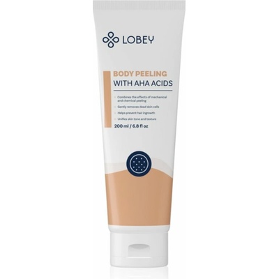 Lobey Body Care Tělový peeling s AHA kyselinami telový peeling s AHA 200 ml