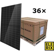 Elerix ESM-480T Solární panel monokrystalický 480Wp 120 článků IP68 half-cut N-Type TOPCon celočerný paleta 36ks