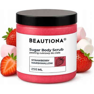 Beautiona cukrový peeling jahoda marshmallow 250 ml