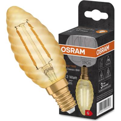 Osram LED žiarovka Vintage 1906 CLAS BW 12 1,5 W/2400 K E14