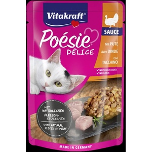 Vitakraft Poesie пауч за котки истински парченца пуешко месо в сос 85gr