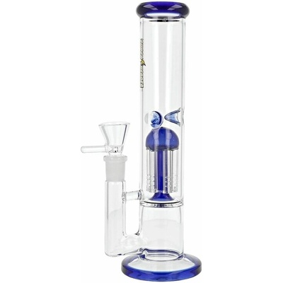 Super Heroes Skleněný bong s perkolací Straight Blue Ice+Pwrc. 25cm – Hledejceny.cz