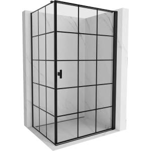 Mexen Mist-B право отваряема душ кабина 70 x 85 см, черна решетка, черна - 8A2T-070-085-70-77-P (8A2T-070-085-70-77-P)