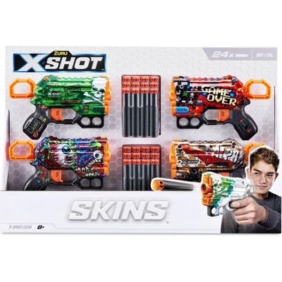 ZÚRU X-SHOT Skins Menácia Set 4 pištole zr36543