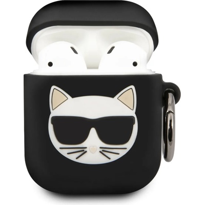 KARL LAGERFELD Калъф Karl Lagerfeld Choupette Head Silicone Case за AirPods 1/2 - Черен