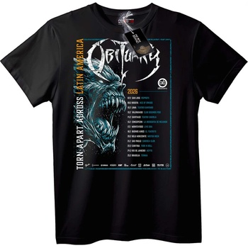 NOONEBRAND Тениска Obituary Турне Латинска Америка 2026 - S, Black