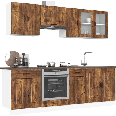 vidaXL Комплект кухненски шкафове от 8 части Kalmar, инженерно дърво (3314826)