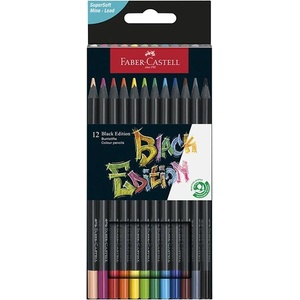 Faber-Castell Цветни моливи FABER-CASTELL Black Edition черно тяло 12 броя 116412 (116412)