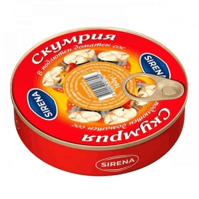 Скумрия в подлютен доматен сос Sirena 160гр