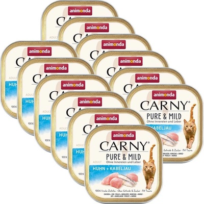 Animonda Carny Pure & Mild Adult - пиле и треска 12 x 100 г