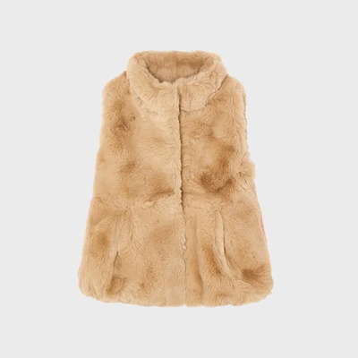 Mayoral Елек с косъм за момиче в бежаво Майорал