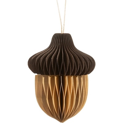 Sass & Belle Papierová vianočná ozdoba Honeycomb Acorn