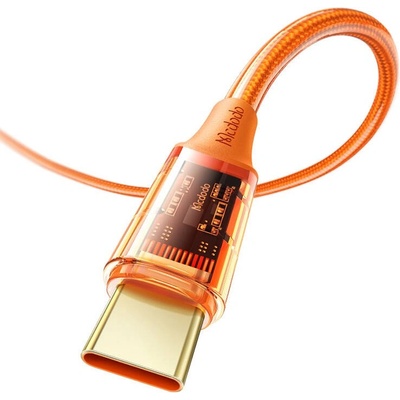 Mcdodo Кабел с бързо зареждане за устройства с USB-C порт (180 см) (оранжев) - Mcdodo USB-C to USB-C Cable 100W (CA-2113) (CA-2113)