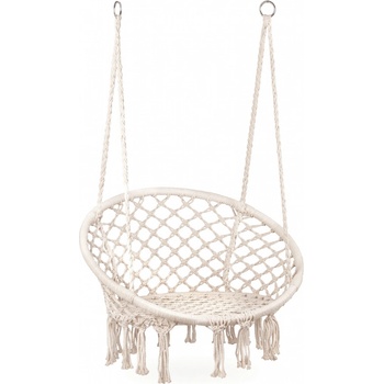 ModernHome Závesné hojdacie kreslo Brasil Biela | GW-076 WHITE GW-076 WHITE