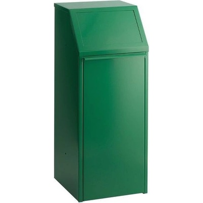 VAR, Kovový odpadkový kôš na triedený odpad 68 l, zelený