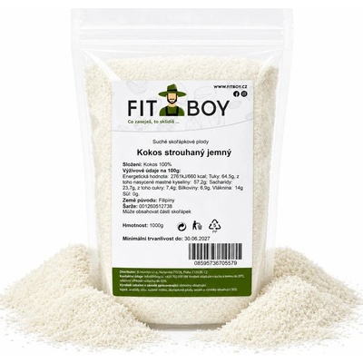FITBOY Kokos strouhaný jemný 1000 g