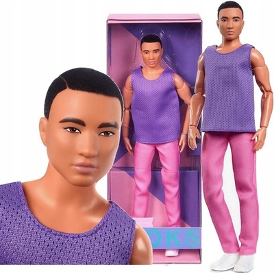 Barbie Looks Ken Ve Fialovém Tričku