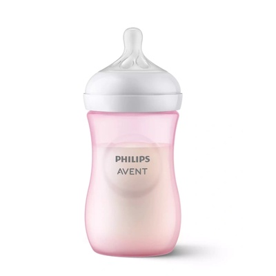 Бебешка бутилка Philips Avent Natural Response, розова SCY903/11 (SCY903/11)