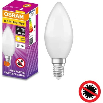 Osram Antibakteriální LED žárovka E14 LC CL B 5,5W 40W teplá bílá 2700K , svíčka